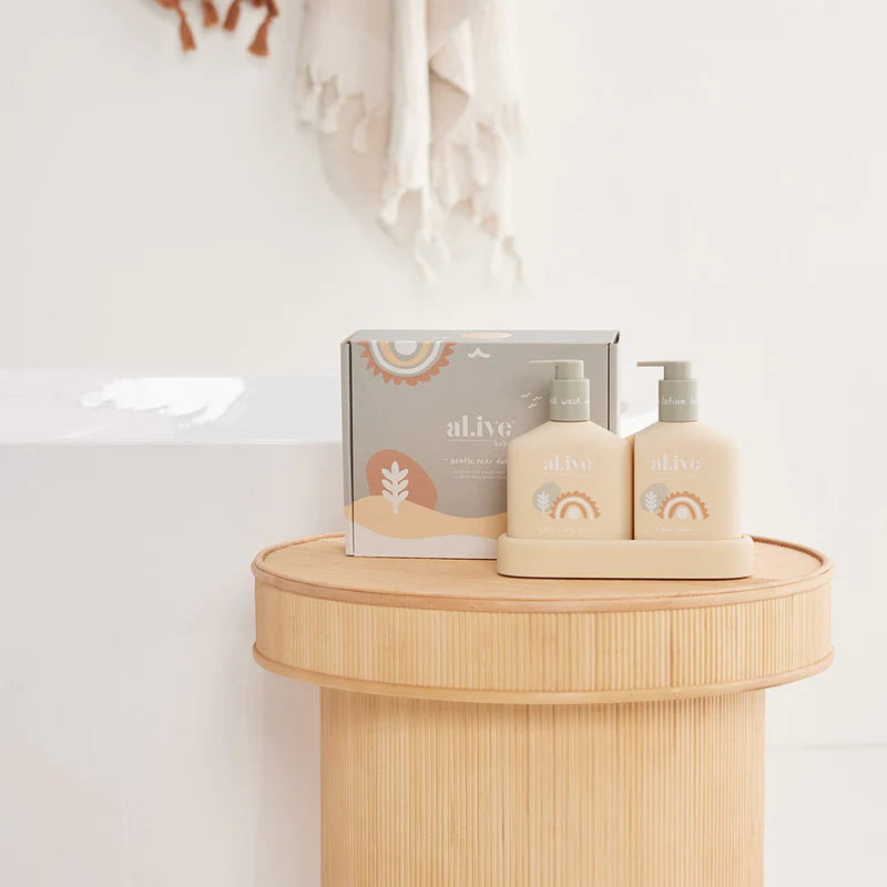 Baby Duo (Hair/Body Wash &amp; Lotion + Tray - Gentle Pear) PRE ORDER FOR MID MAY