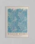 Blue Marigold Pattern Wall Art by William Morris | White Box Frame | A1