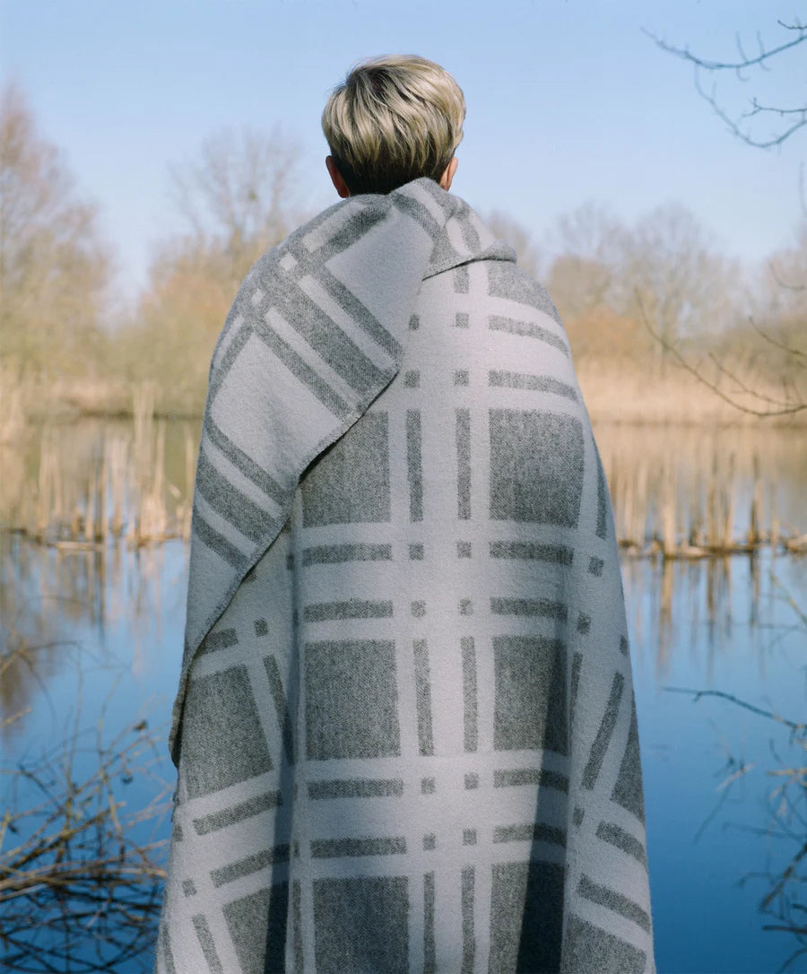 Grey Check | Pure Wool Throw