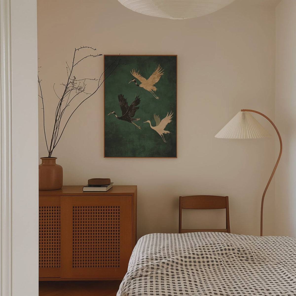 Cranes Flying | A2 | Oak Box Frame