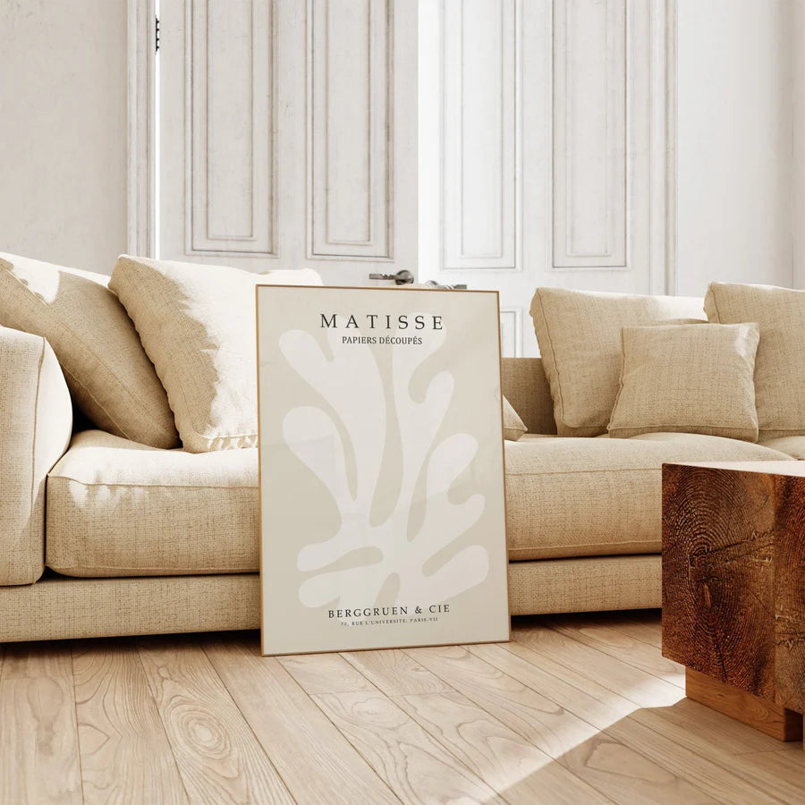 Floral Neutral Wall Art By Henri Matisse | A1 | Oak Box Frame