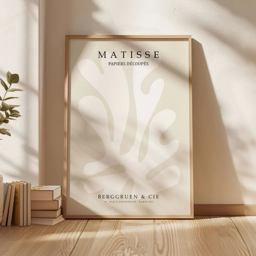 Floral Neutral Wall Art By Henri Matisse | A1 | Oak Box Frame