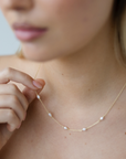 Pop of Pearls Necklace | Silver