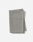 Gingham Washed Cotton Tea Towel | Olive