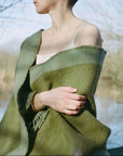 Stream Moss Green | Pure Wool Throw