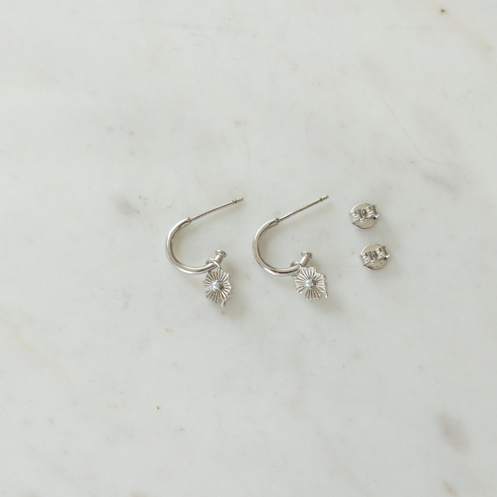 Love Lily Hoop Studs | Silver