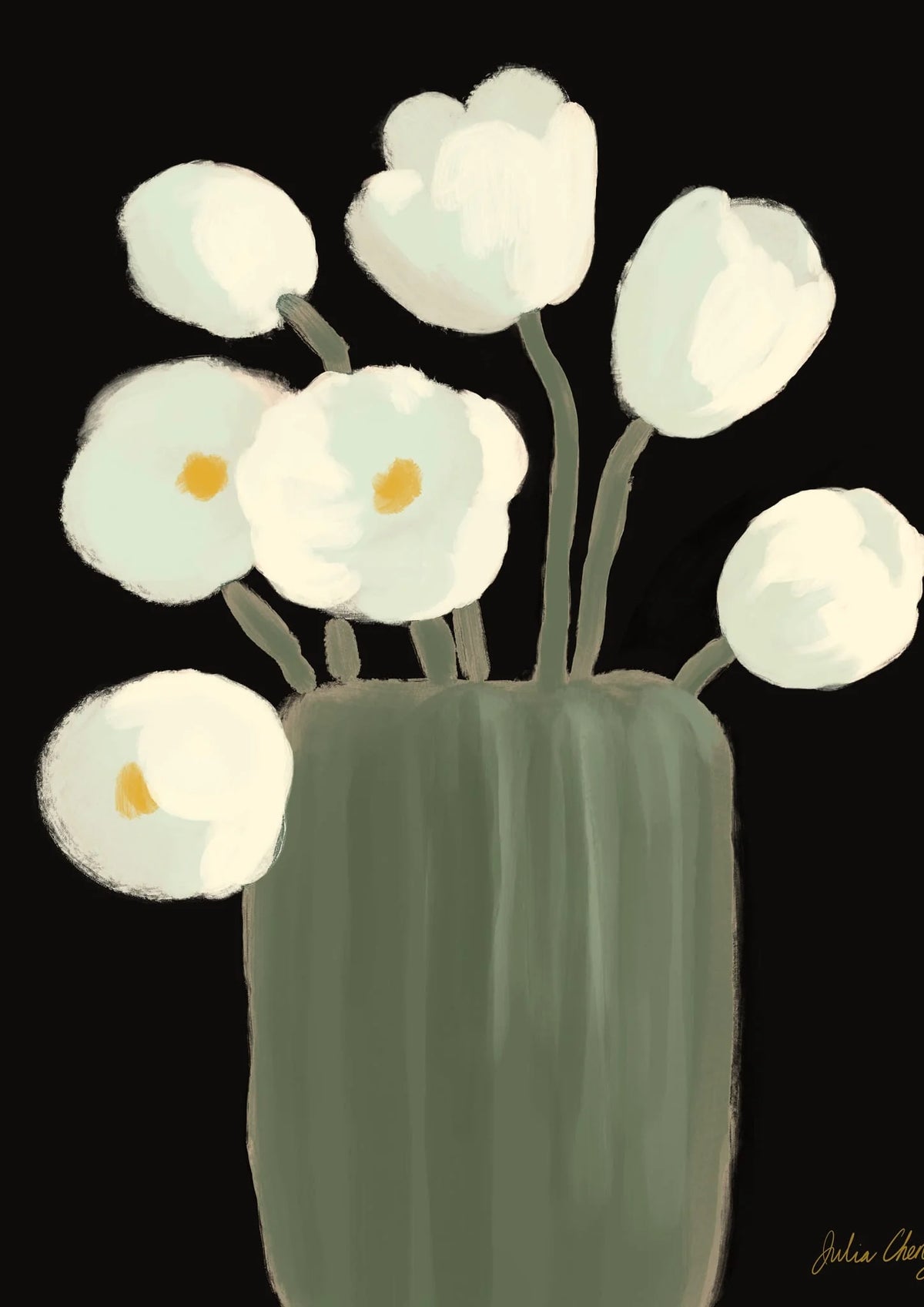 Tulip Still Life By Julia Cheney | A2 | Black Box Frame