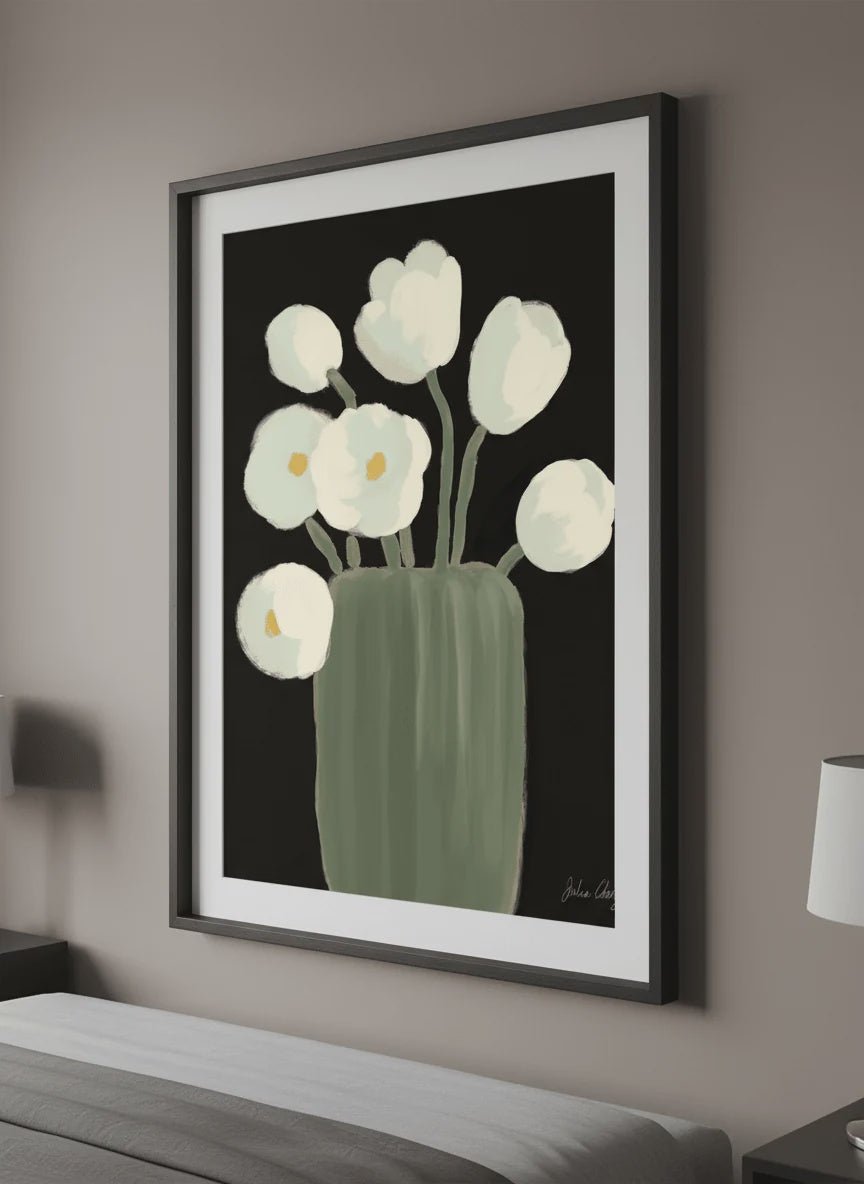 Tulip Still Life By Julia Cheney | A2 | Black Box Frame