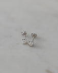 Mini Pearl Studs - Silver