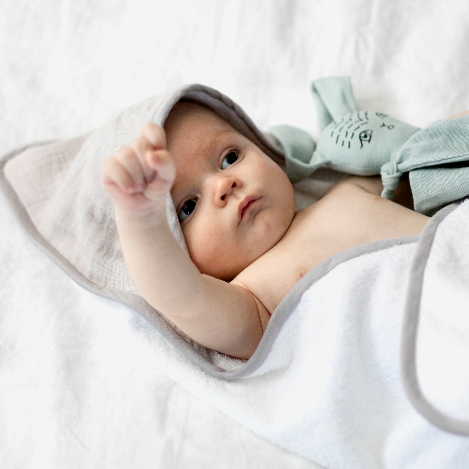 Baby Hooded Towel | Almond