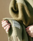 Stream Moss Green | Pure Wool Throw