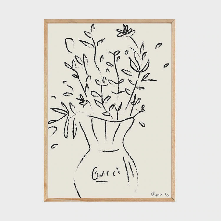 Gucci Flower Print A1 | Oak Frame