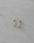 Mini Pearl Studs - Gold
