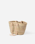Moroccan Basket W/Long Handles - Small